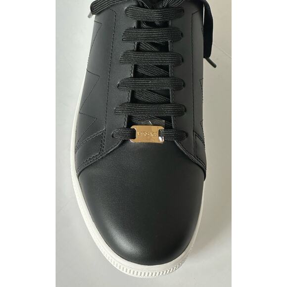 Versace Medusa Men's Black Leather Sneakers 10 US (43 Euro) 1016936 NIB - Picture 7 of 16